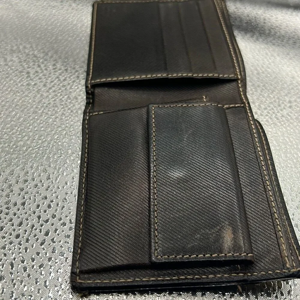 Gucci GG Monogram Bifold Wallet Brown Tan Canvas Cardholder Luxury Classic